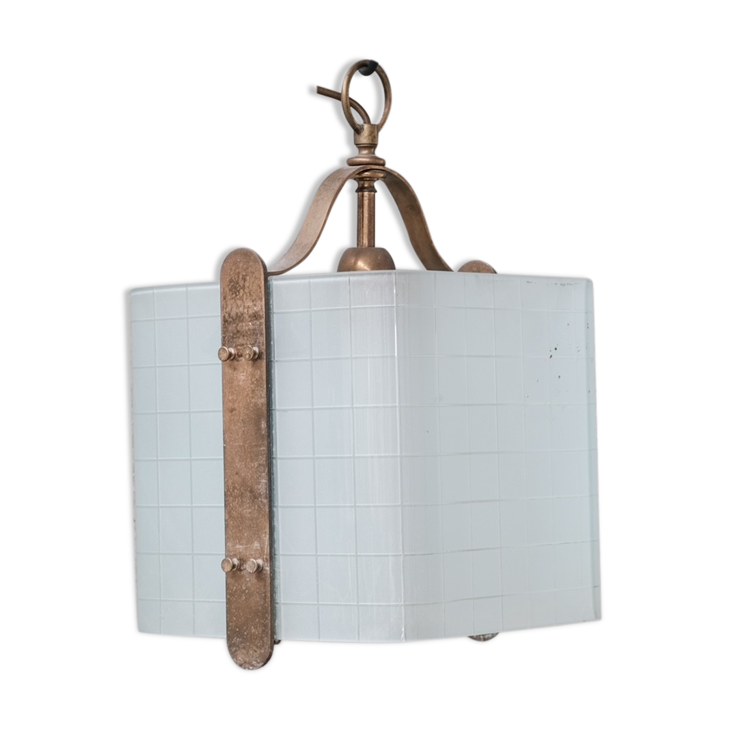 Suspension italienne en laiton et verre