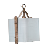 Suspension italienne en laiton et verre