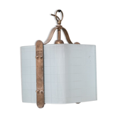 Italian brass and glass pendant light