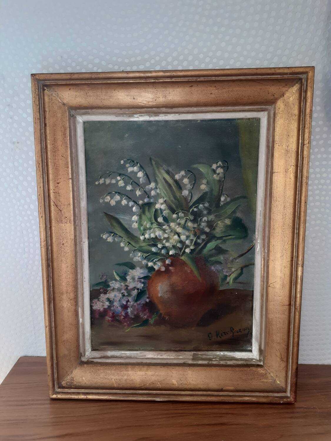 Lily of the valley bouquet painting