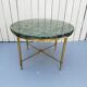 Table néoclassique marbre vert vintage