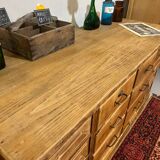 Old oak workshop drawer unit