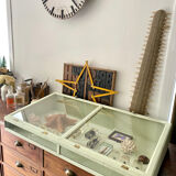 Display case with double glass