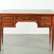 Elegant English style desk with green leather top, gold details and drawers