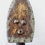 Strange and rare African Massai art sculpture in Kenya in solid wood and brass