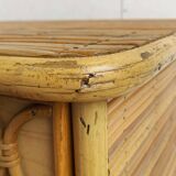 Commode en rotin vintage