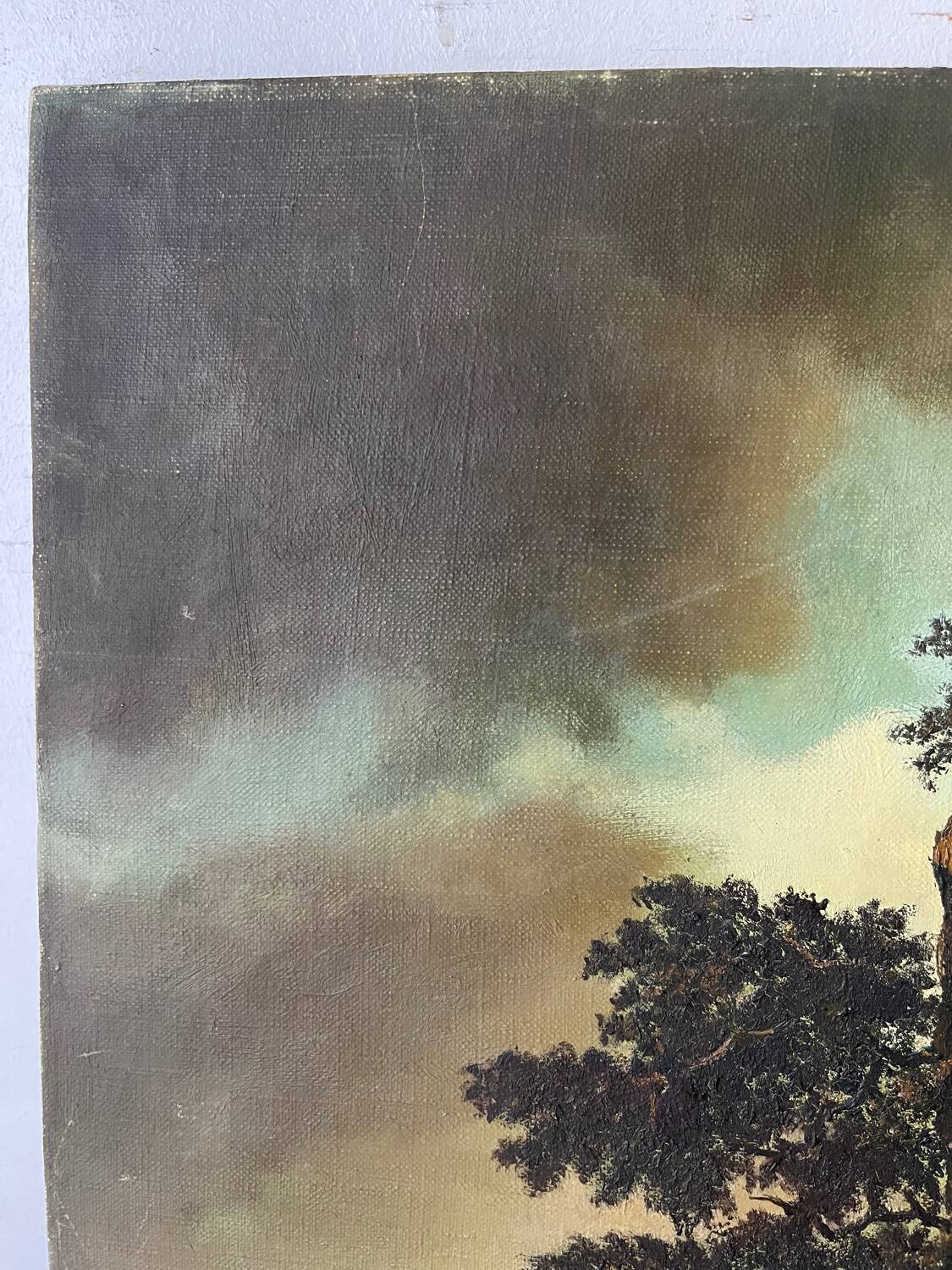 Landscape, oil on canvas, signed A. Santenas