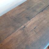 Monastery table, community table, 19th-century solid walnut console.