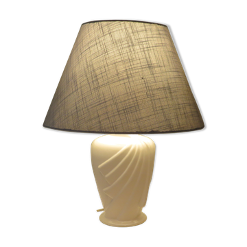 Lampe en céramique blanche des années 1980
