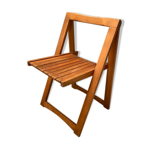 chaise pliante en bois vintage