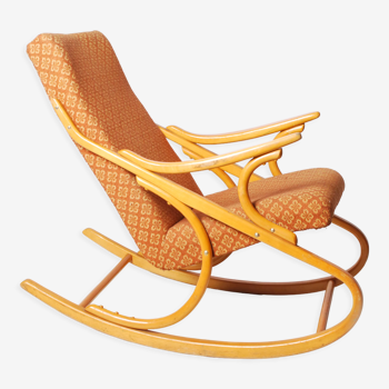 Rocking-chair en bois courbé de Ton, années 1960, Tchécoslovaquie