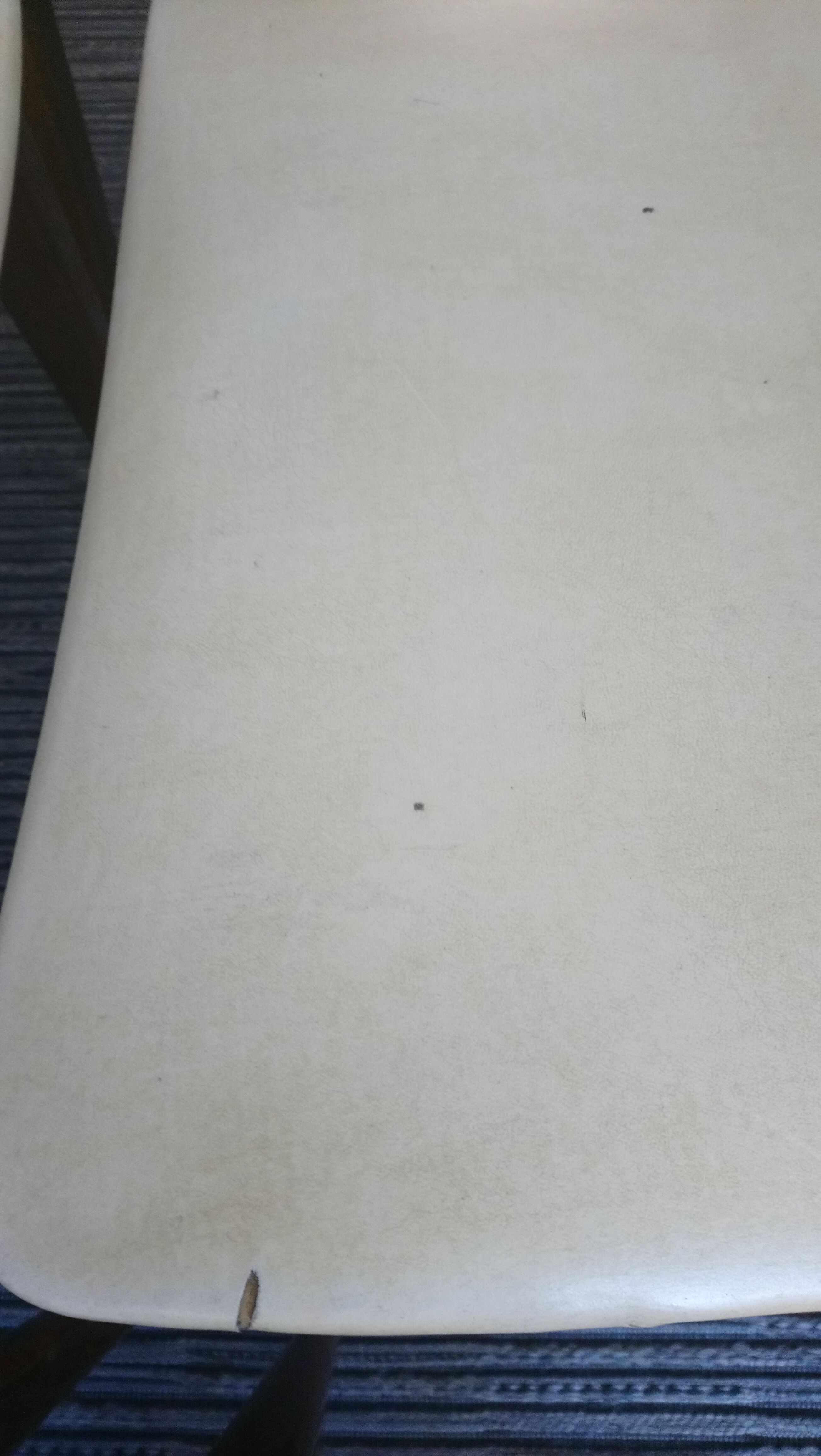 Suite of 6 vintage skai chairs and 60s canned backrest