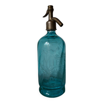 Old blue glass siphon