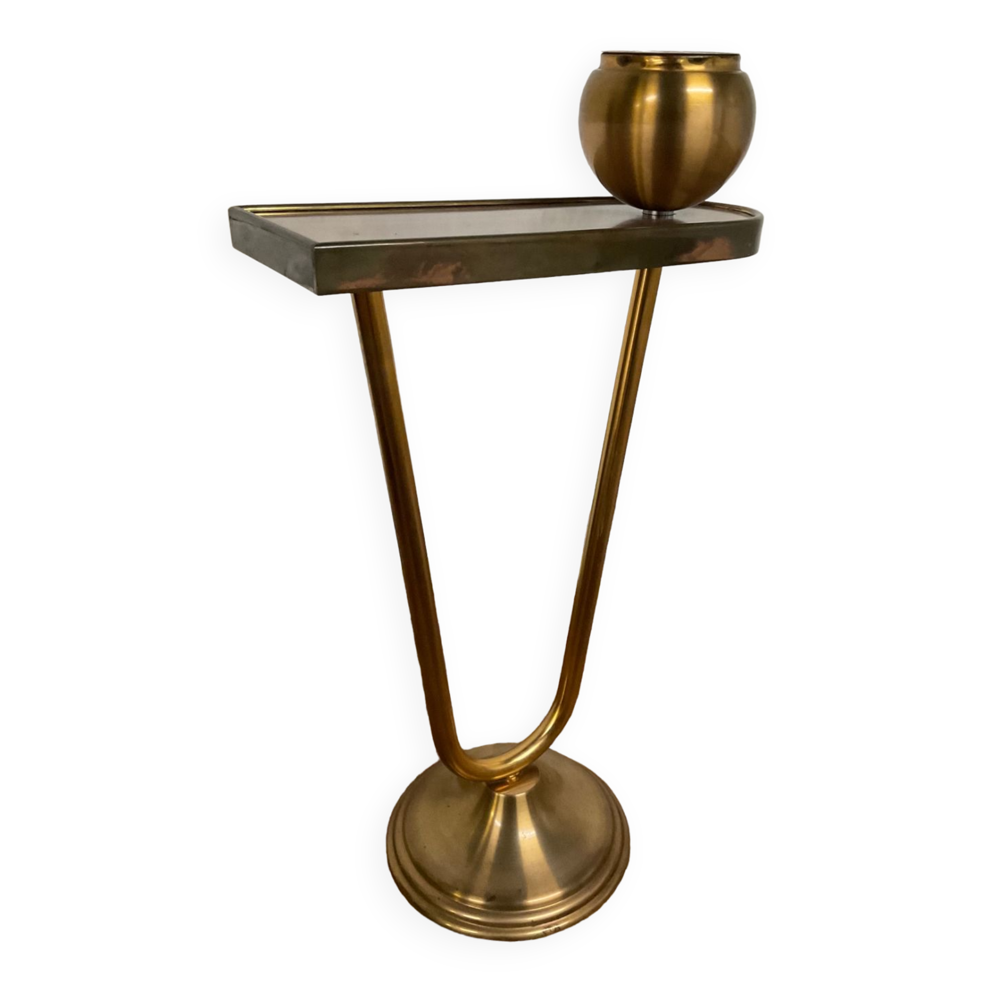 Standing ashtray with shelf from the 60s and 70s