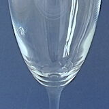 Suite of six crystal champagne flutes