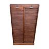 1950 oak cabinet storage cabinet with double curtains