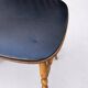 Set of 4 Baumann "Menuet" chairs – stained beech and black faux leather – French design