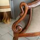 Antique armchair, Restoration style, swan neck