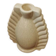 Neo-Art Deco white crackled ceramic vase with raised palmettes