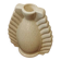 Neo-Art Deco white crackled ceramic vase with raised palmettes