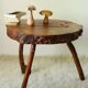 Side table, low brutalist tree stump.