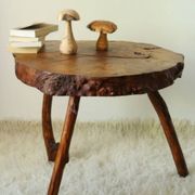 Side table, low brutalist tree stump.