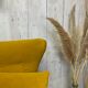 Yellow velvet sofa