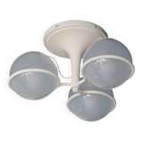 Gino Sarfatti metal and glass 'Le Sfere Plafone 2042/3' ceiling lamp for Arteluce