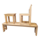 Maison regain set of 3 pieces in solid elm from the 70s and 80s.