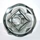 Art deco vase in grey glass engraved with acid czechoslovakia 1920