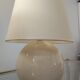 Pair of cracked white Kostka lamps