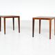 Severin Hansen pair of side tables in rosewood Haslev Denmark 1960