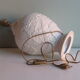 Pied de lampe en céramique à motif floral, 1970 France