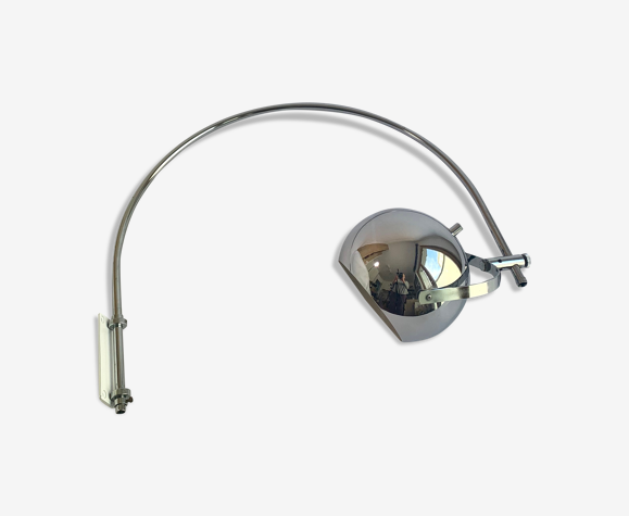 Lampe murale chromée Space Age, années 1970