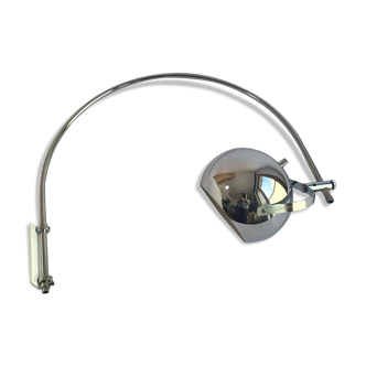 Space Age chrome wall light, 1970s