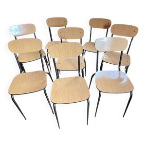 Lot de 8 chaises vintage - formica