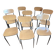 Set of 8 vintage Formica and metal chairs, 1960s-70s.