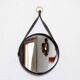 Adnet Style Leather Mirror