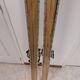 Pair of old skis in wood and zinc 175 cm