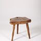 Paire de tabourets tripode brutaliste 1950s