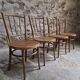 Set of 4 Fischel bentwood bistro chairs, Czechoslovakia, circa 1930–1950.
