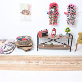 2x9 narrow vintage runner rug, 282x70cm