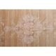 Vintage Turkish Hand-Knotted Wool Cotton Brown Area Rug 69x71