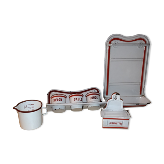 Extra Dur Saint Gervais enamelled sheet metal kitchen set