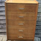 Scandinavian wooden chest of drawers from the 1960s