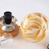 Amber marbled ball lamp