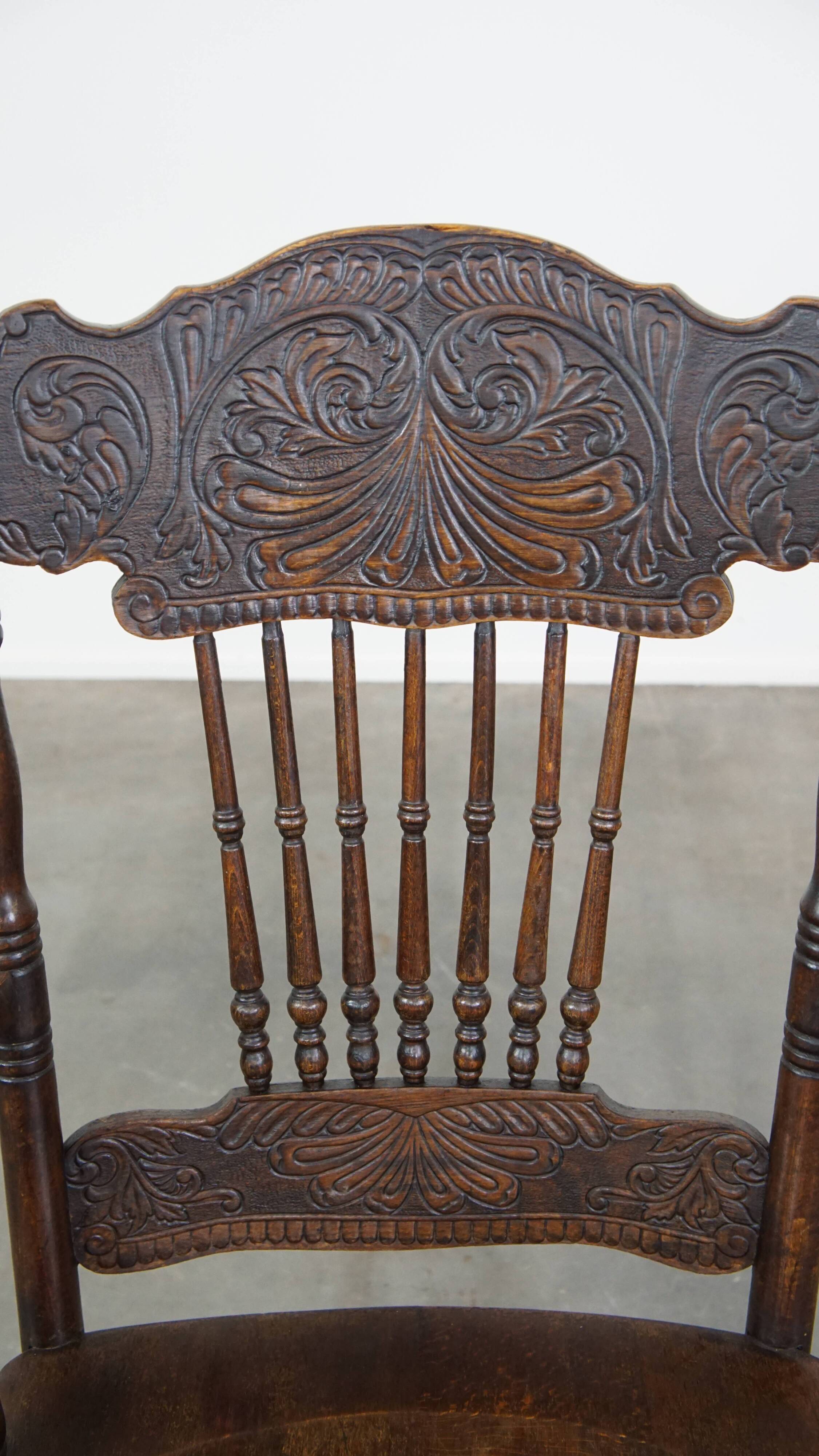 Antique English spindle chair