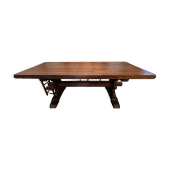 Large monastery table in solid oak