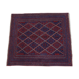 Afghan gazak geometric pattern rug 116x113cm