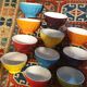 Ribbed ceramic bowls